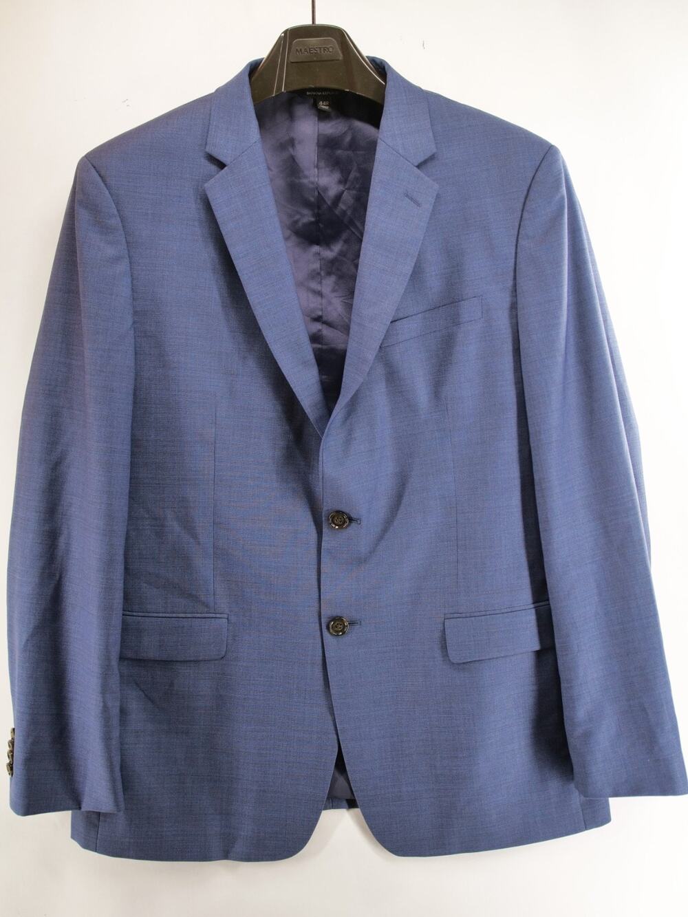 Banana Republic Blazer Mens 44R Slim Fit Blue Marzotto Italian Wool Sport Coat